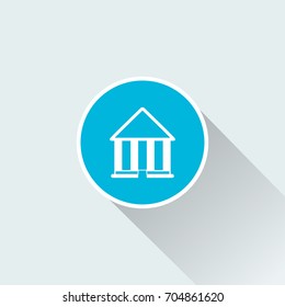 with long shadow bank icon