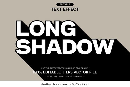 Long Shadow Bold Headline Editable Text Effect