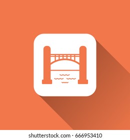 with long shadow bridge icon