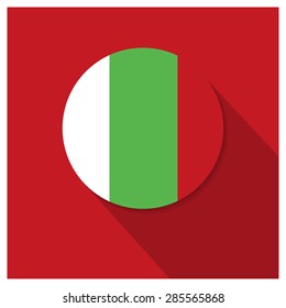 Long shadow Bulgaria flag Button