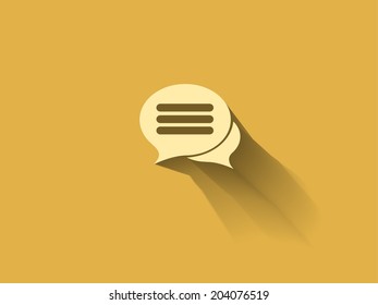 icono de conversación de sombra larga