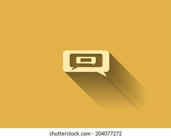 long shadow chatting icon
