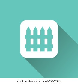 with long shadow fence icon
