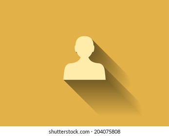 Long-Schatten-Flachbild-Symbol für Geschäftsmann