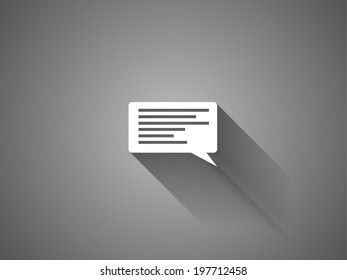Icono de pantalla plana larga de una comunicación