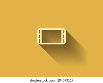 sombra larga Icono plano de gamepad