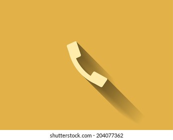 Icono de pantalla plana larga de un teléfono