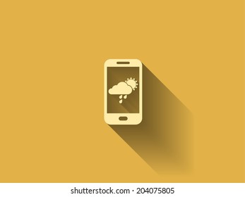 icono de previsión de sombras largas
