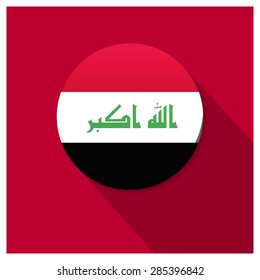 Long shadow Iraq flag Button