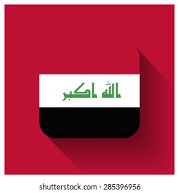 Long shadow Iraq flag Button