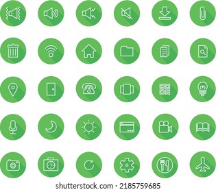 Icono de dibujo de línea de sombra larga No1 (verde)