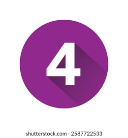 Long shadow numbers on colored circles