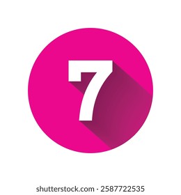 Long shadow numbers on colored circles