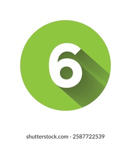 Long shadow numbers on colored circles