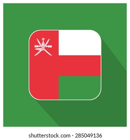 Long shadow Oman flag Button