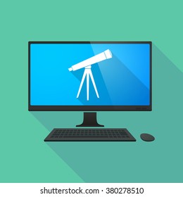 Long shadow personal computer with a telescope