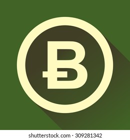 Long Shadow Real Bitcoin Symbol