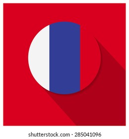 Long shadow Russia flag Button