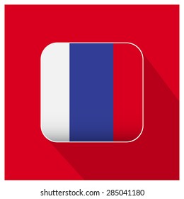 Long shadow Russia flag Button