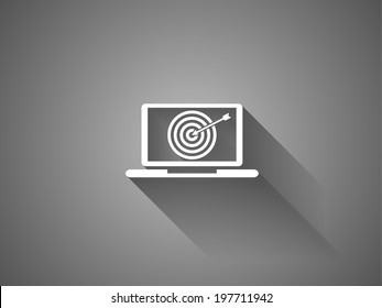 long shadow SEO icon