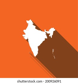 Long Shadow with the shape of the Country of India