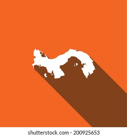 Long Shadow with the shape of the Country of Panama