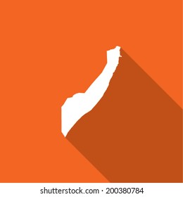 Long Shadow with the shape of the Country of Somalia