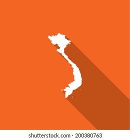 Long Shadow with the shape of the Country of Vietnam