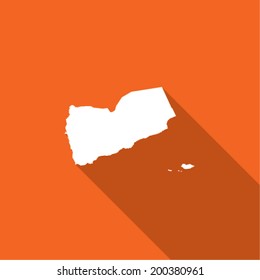 Long Shadow with the shape of the Country of Yemen