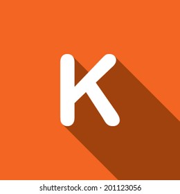 Long Shadow with the shape of the letter K