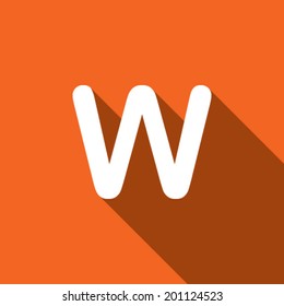 Long Shadow with the shape of the letter W