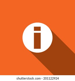 Long Shadow with the shape of a round Info Sign