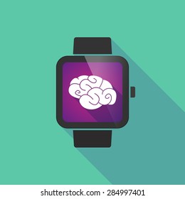 Long shadow smart watch with a brain