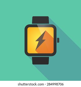 Long shadow smart watch with a lightning