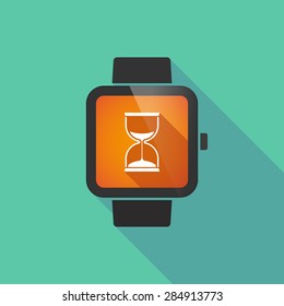 Long shadow smart watch with a sand clock