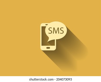 long shadow sms icon