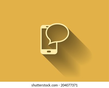 long shadow sms icon