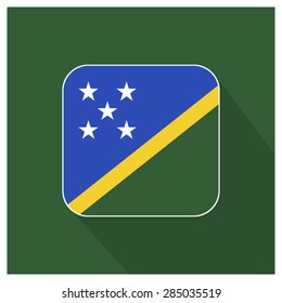 Long shadow Solomon Islands flag Button