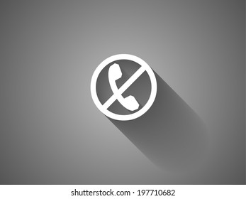 long shadow turn off phone icon