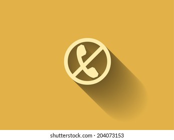 long shadow turn off phone icon