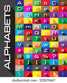 Long Shadows of alphabet and symbol