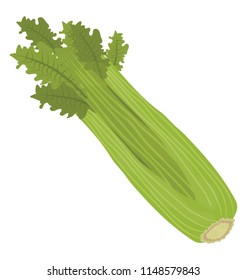 
Long shape with leaves on the upper edge graphic celery icon
