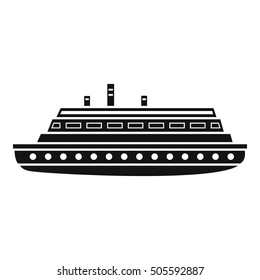 Long ship icon. Simple illustration of long ship vector icon for web