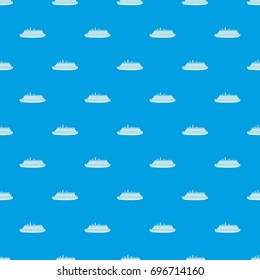 Long ship pattern repeat seamless in blue color for any design. Vector geometric illustration