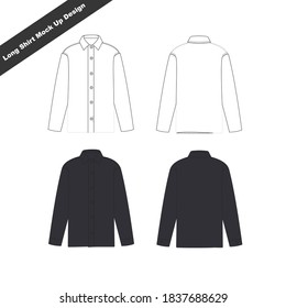 Long Shirt Mockup Design, Shirt Long-Sleeves Commercial Use