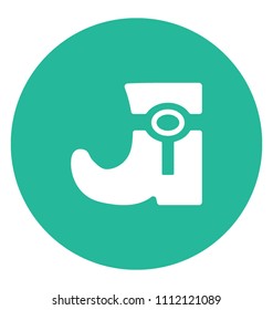 Long Shoe Flat Colored Icon