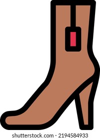 Long Shoe Vector illustration on a transparent background.Premium quality symmbols.Stroke vector icons for concept and graphic design.