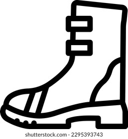 long shoes  Vector illustration on a transparent background. Premium quality symmbols. Thin line vector icons for concept and graphic design.