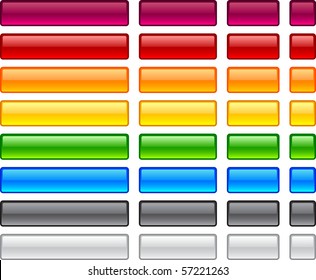 Long Short Rectangular Buttons Stock Vector (Royalty Free) 57221263 ...