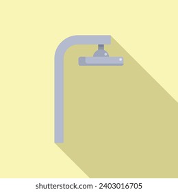 Long shower head icon flat vector. Cold room wet. Wash clean